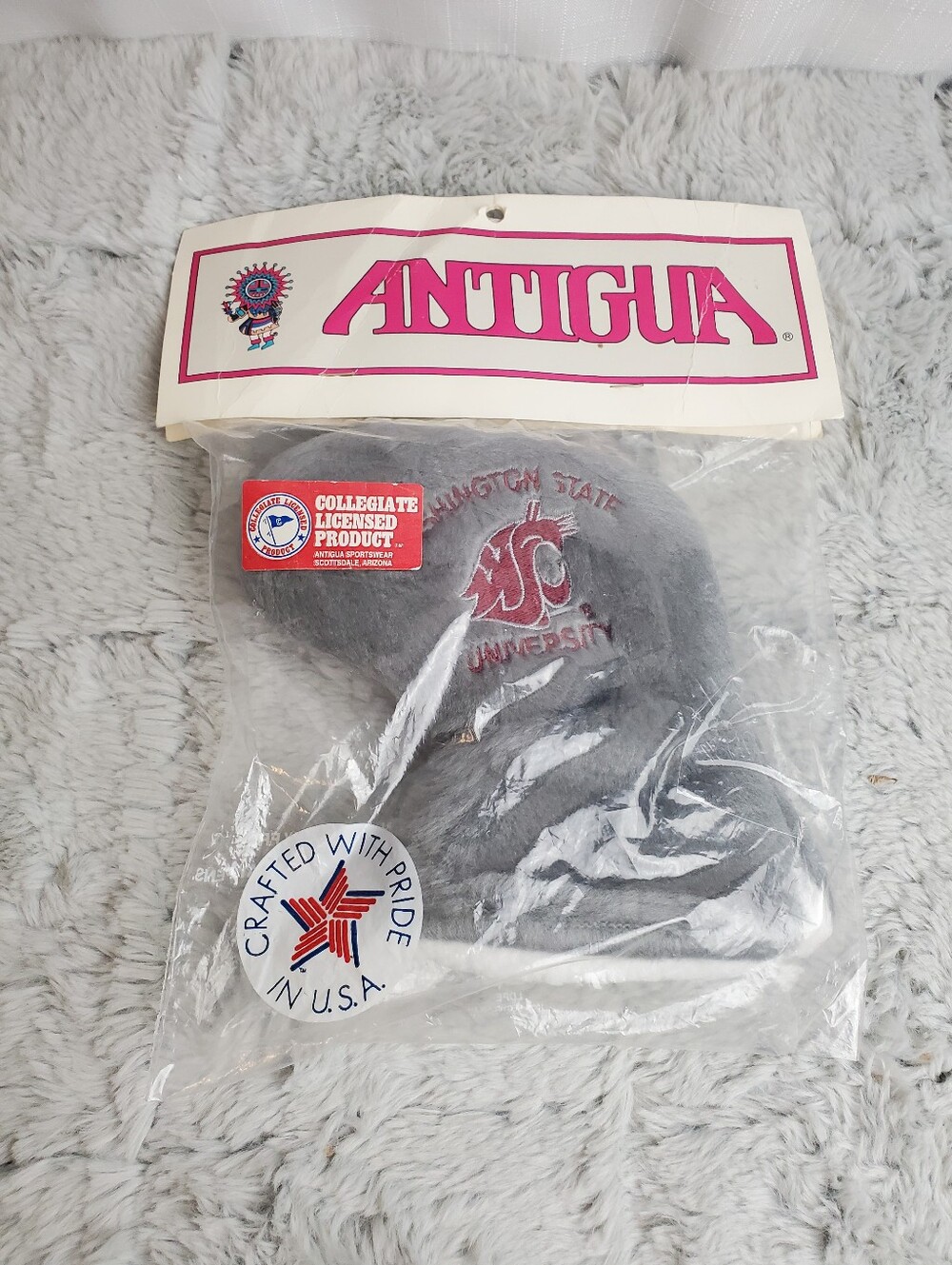 NOS Vintage Antigua Washington State Cougars Golf Club Cover Gray Soft USA